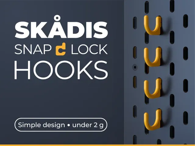 IKEA Skadis Basics - Snap Lock Hooks