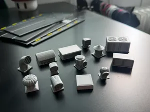 Rooftop accessories for 1:64 scale diorama / cars