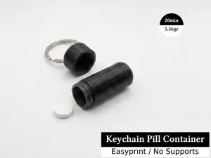 Keychain Pill Container