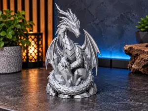 Majestic Crystal Dragon – Fantasy Dragon Statue