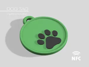Custom Dog Tag with Name + Optional NFC