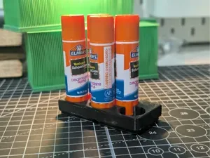 Gridfinity 5-Slot Glue Stick Holder | 2×1 Base |