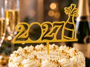 Cake Topper 2027 – New Year Cake Decoration