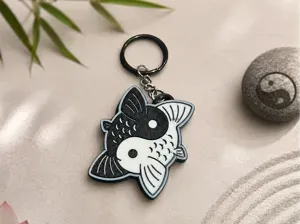 Yin-Yang Koi Fish keychain