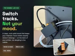 Bambu Lab X2D Filament Track Switch Mount