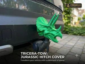 Triceratops Dinosaur Tow Hitch Cover
