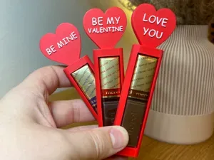 Valentinstag Herz Schoki-Halter für Merci