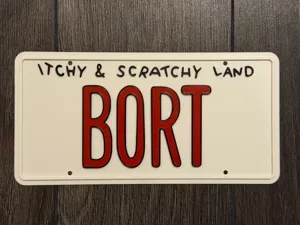 BORT License Plate from The Simpsons