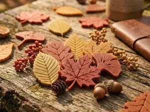 Autumn leaf decorations - Set of 6