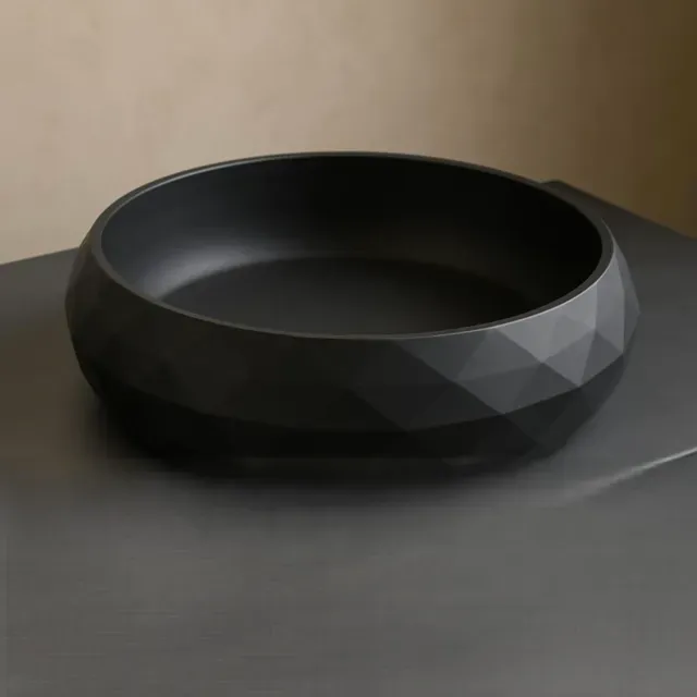 Geometric Entrance Bowl Modern Matte Black Design — Фото 3 из 6