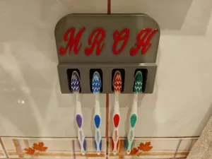 4-Toothbrush Wall Holder – 4 Designs
