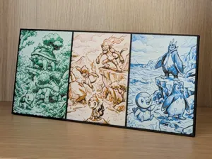 Sinnoh Starter Evolutions Pokemon Hueforge & Frame