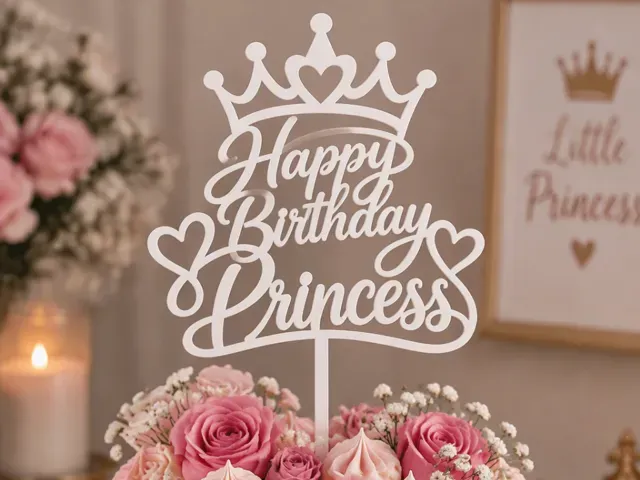 Happy Birthday Princess Cake Topper