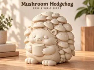 Mushroom Hedgehog | Cute Desk & Shelf Decor