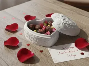 Valentine’s Day Heart Gift Box with Lid