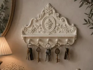 Baroque Wall Key Holder-Vintage Entryway Organizer