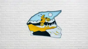 Motorcross Dirt Bike Helmet 3D Layer Art