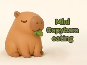 Mini Capybara Eating Capibara