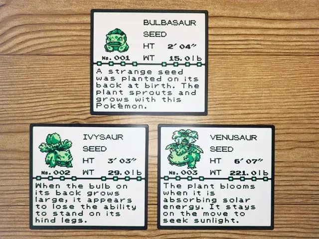 Pokemon Pokedex Bulbasaur Ivysaur Venusaur. — Image 2 of 5