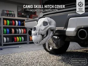 Canid Skull Hitch Cover