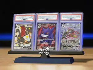 Minimal Triple Pokémon PSA Slab Display Stand