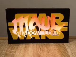 Star Wars Maul Shadow Lord WLED Lightbox — Image 2 of 10