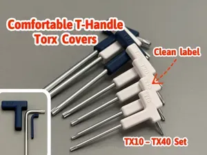 Ergonomic T-handle Torx Keys Covers set TX10–TX40