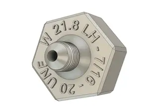 Gas Bottle Adapter - W21,8 LH to 7/16 - 20 UNF