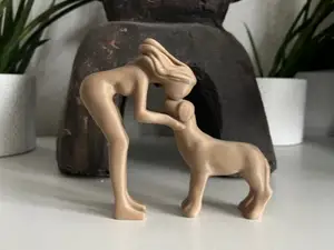 Schöne Hund Frau Figur 