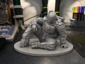 Pragmata-Inspired Sci-Fi Soldier Figurine