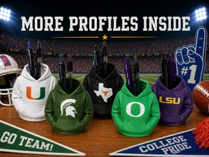 College Football Hoodie Pen Desk Organizer
