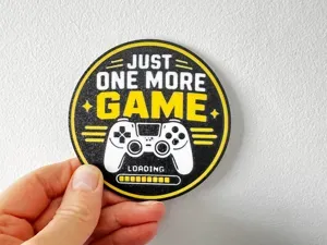 Just One More Game Gaming Round Coaster