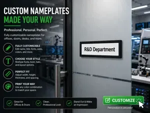 Nameplate Customizer - Single Line