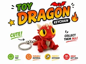 Dragon Keychain Kawaii dragon baby toy Articulated