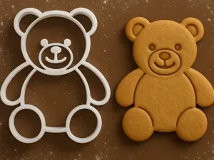 Christmas Teddy Bear Cookie