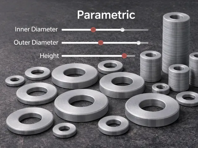 Parametrische Distanz und Beilagscheibe