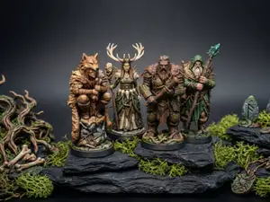 Root and Antler Tribe - Druid Miniature Set