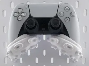 ps5 controller Ikea Skadis holder stand game room