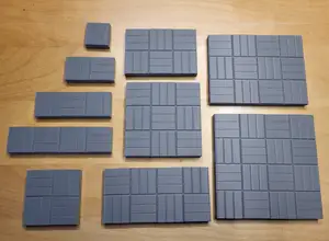 Modular Magnetic Dungeon Tiles (Wood Texture)