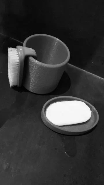 Designer Soap Dish & Toothbrush Cup Set — Фото 4 из 5