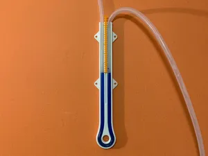 Water column manometer (measures low air pressure)