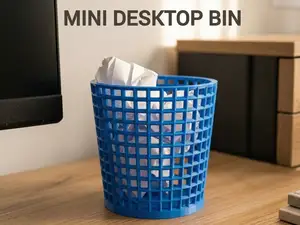 Mini desktop bin