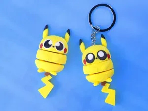EGGO Pikachu -articulated flexi toy and keychain