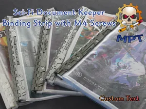 SciFi Document Keeper/Binding Strip with M4 Screws