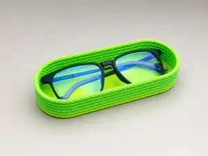 Bedside Glasses Tray–Woven Texture Eyeglass Holder