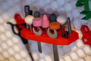 Dremel & Screw Driver Bit Holder - Honeycomb Wall Storage Variant