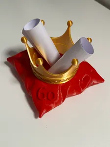 Crown on Pillow (for a gift of money or coupon)