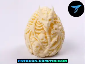 Skeleton Dragon Egg Container - Screw open