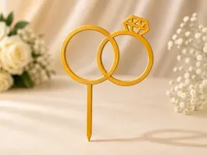 Wedding Rings Cake Topper