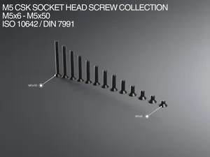 M5 CSK Socket Head Screw Collection M5x6-M5x50